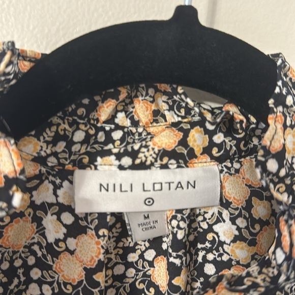 Nili Lotan x Target Liberty Floral Button Down Pintuck Blouse Medium Cottagecore - Picture 6 of 7